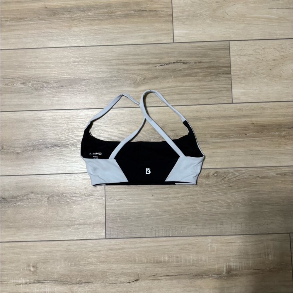 BuffBunny Black and Gray Sports Bra - Picture 2 of 4